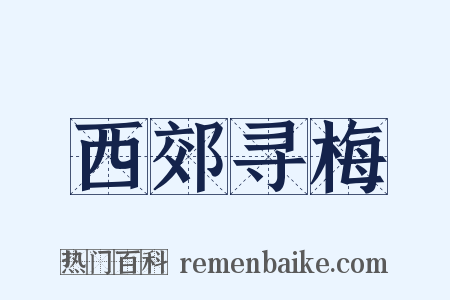 西郊寻梅是什么意思的图片